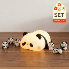 Panda Adorable Light with Miniature Figurine: Perfect Gift & Home Decor