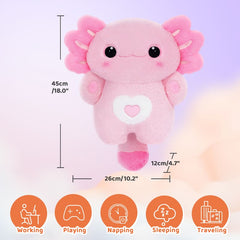 MeWaii® Squishy Loving Axolotl Pink Plush Kawaii Pillow Plush Toy