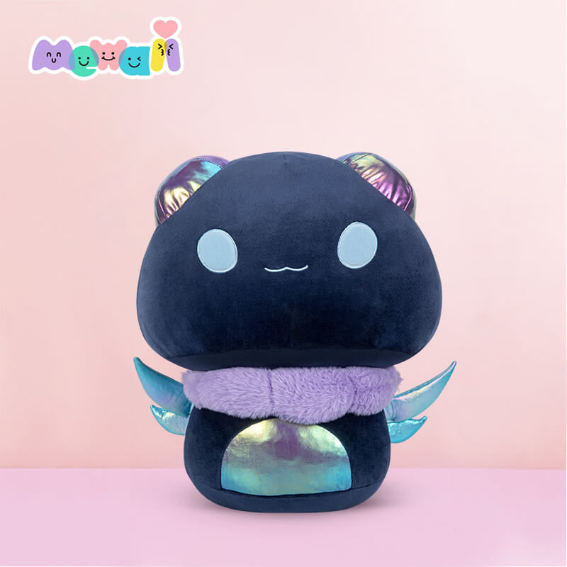 MeWaii® Mushroom Family Blue Dragonfly Kawaii Plush Pillow Squish Toy