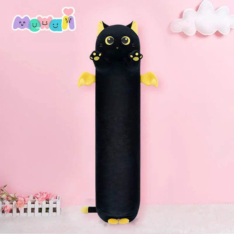 MeWaii® Original Design Black Kitten with Moon Eyes Stuffed Animal Kawaii Plush Pillow Squishy Toy