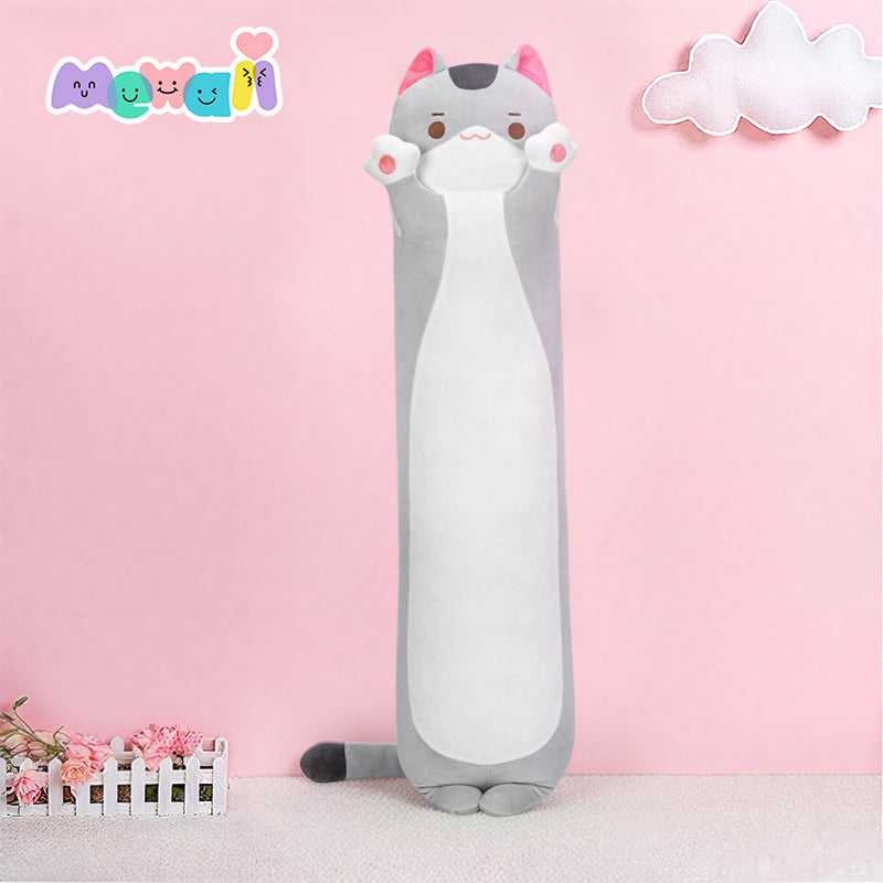 MeWaii® Kitten Gray Stuffed Animal Kawaii Plush Pillow Squishy Toy