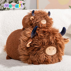 MeWaii® Fluffffy Family Highland Cow Stuffed Animal Kawaii Plush Toy Pillow Squishy Toy