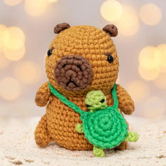 MeWaii® Crochet Capybara Crochet Kit for Beginners with Easy Peasy Yarn