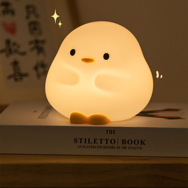 MeWaii® Snuggly Duck Night Light LED Squishy Silicone Tap Lamp Best Gift for Baby and Girl
