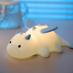 MeWaii® Squishy Silicone Cute Baby Dragon LED Night Light - Perfect Gift for Kids and Girls