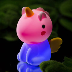 Squishy Silikon-Einhorn-LED-Nachtlicht – perfektes Geschenk für Kinder und Mädchen