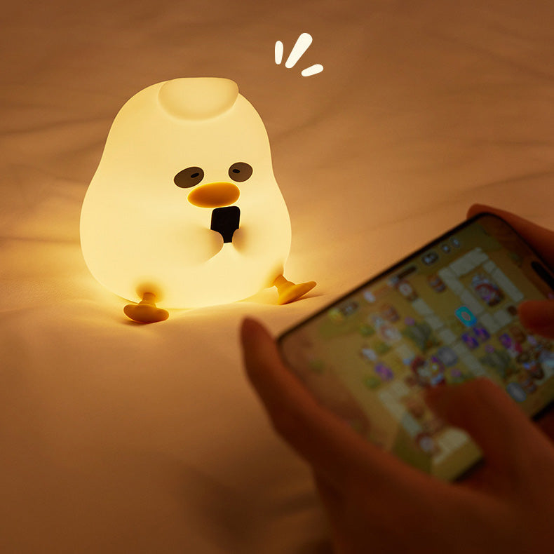 Squishy Silikon-Nachteule-Ente, LED-Nachtlicht – perfektes Geschenk für Kinder und Mädchen