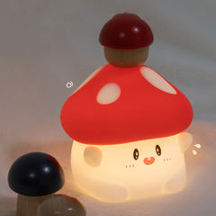 MeWaii® Squishy Silicone Adorable Mushroom LED Night Light - Perfect Gift for Kids and Girls