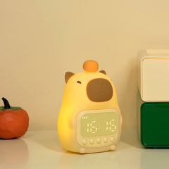Weicher Wasserschwein-Wecker aus Silikon mit LED-Nachtlicht – perfektes Geschenk für Kinder und Mädchen