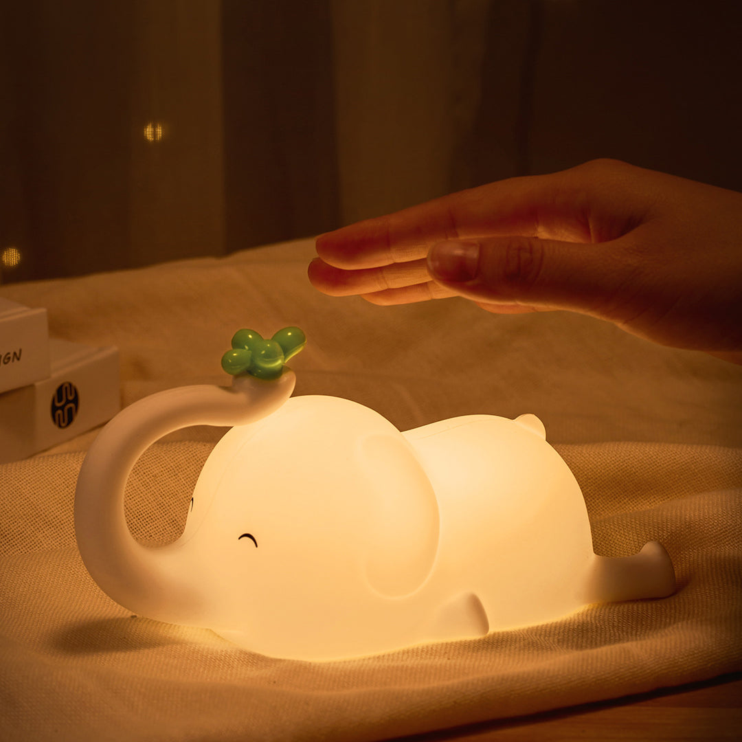 Squishy Silikon-LED-Nachtlicht mit fliegendem Elefantenmotiv – perfektes Geschenk für Kinder und Mädchen
