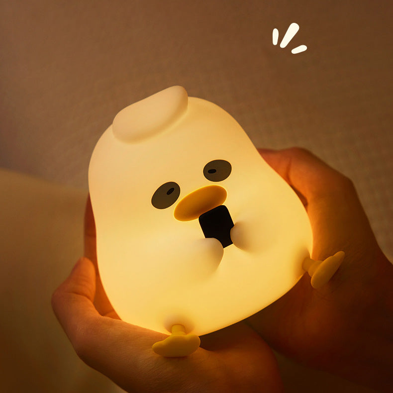 Squishy Silikon-Nachteule-Ente, LED-Nachtlicht – perfektes Geschenk für Kinder und Mädchen