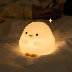 MeWaii® Snuggly Duck Night Light LED Squishy Silicone Tap Lamp Best Gift for Baby and Girl