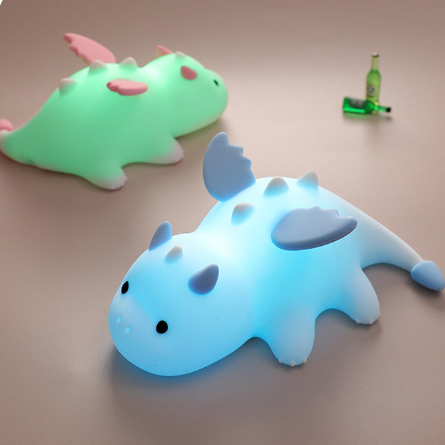 MeWaii® Squishy Silicone Cute Baby Dragon LED Night Light - Perfect Gift for Kids and Girls
