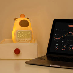 Weicher Wasserschwein-Wecker aus Silikon mit LED-Nachtlicht – perfektes Geschenk für Kinder und Mädchen