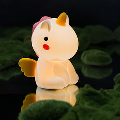 Squishy Silikon-Einhorn-LED-Nachtlicht – perfektes Geschenk für Kinder und Mädchen