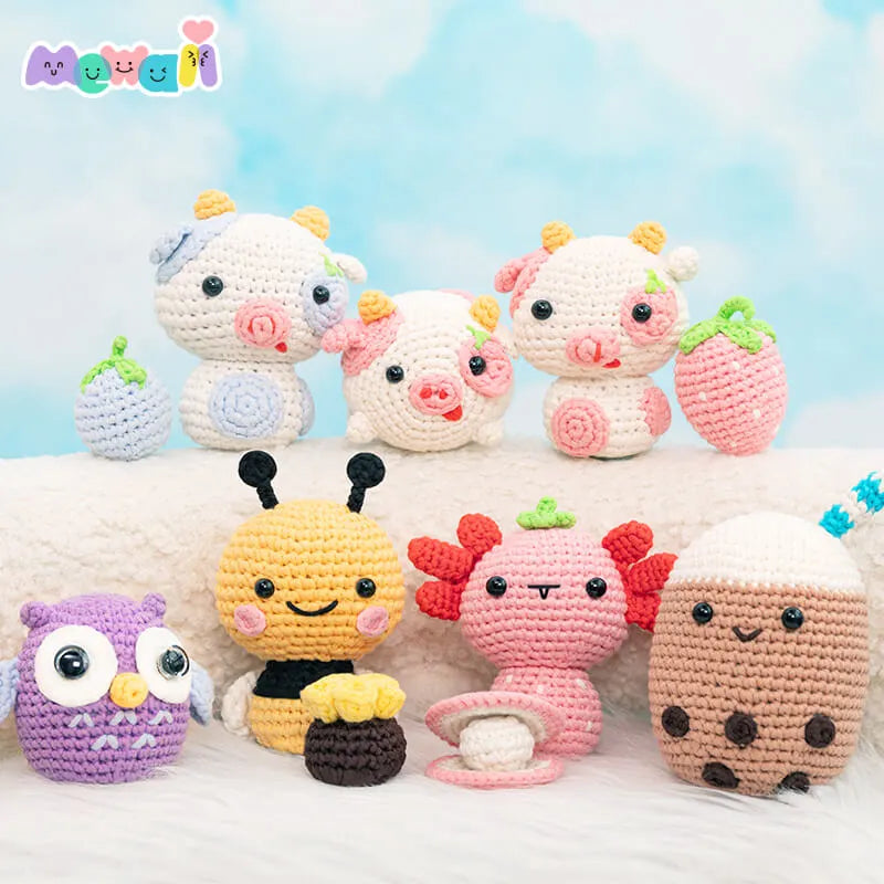 MeWaii® Crochet Original Designed Amigurumi Kits For Beginners with Easy Peasy Yarn