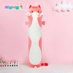MeWaii® Original Design Kitten Pink Stuffed Animal Kawaii Plush Pillow Squishy Toy