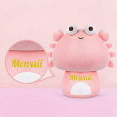 MeWaii® Mushroom Family Popeyed Crab Kawaii Plush Pillow Squish Toy