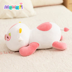 MeWaii® Cute Animal  Strawberry Cow Plush Pillow Kawaii Plushies Stuffed Toys Squishy Plushies Cuddle Body Pillow