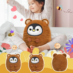 MeWaii® Stuffed Animal Kawaii Penguin Plush Pillow Squishy Toy With Hoodie