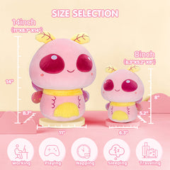 MeWaii® Mushroom Family Maple Moth Kawaii Plush Pillow Squish Toy