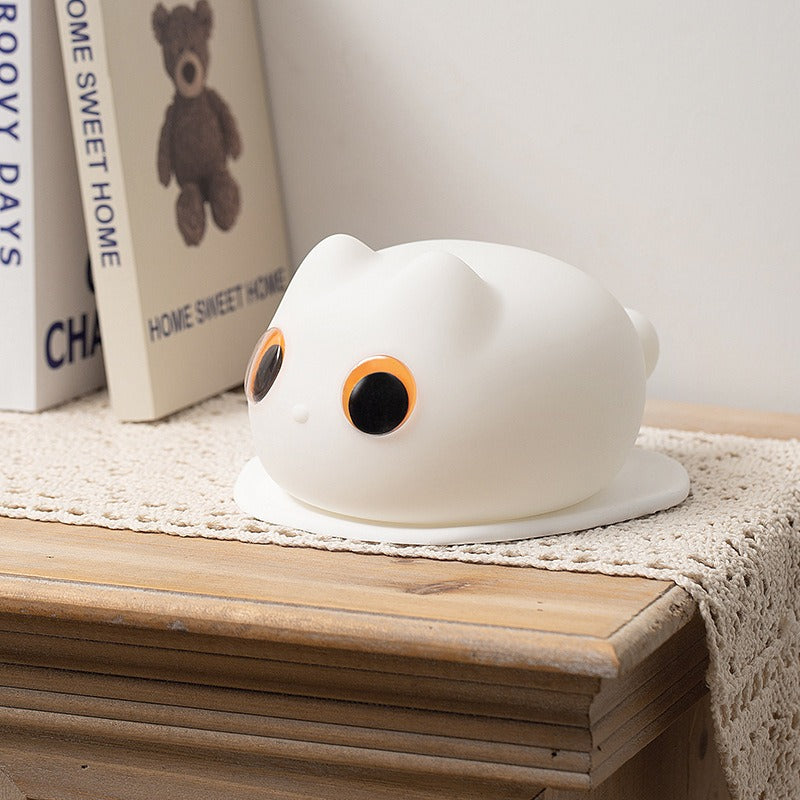 Orange Katze LED Squishy Tap Tap Nachtlicht Lampe