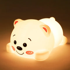 Chubby Bear Silicone Squishy Night Light Adorable LED Lamp Perfect Gift