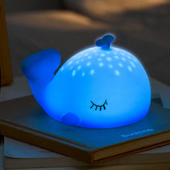 MeWaii® Whale with Water Spout and Ocean Dream Style Silicone Squishy Night Light Gift Cute Rounded Perfect Gift