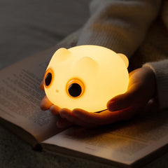 Orange Katze LED Squishy Tap Tap Nachtlicht Lampe