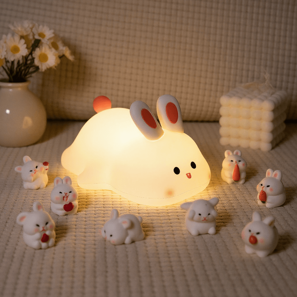 Over 5+ Pcs Miniature Capybara Figurines Cute Set Squishy Silicone Night Light DIY Desk Collection Resin