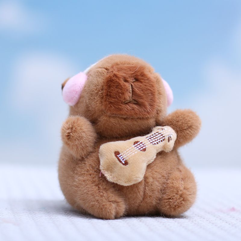 Mini Capybara Musikalisches Plüsch-Set – 12cm Sammlerfiguren