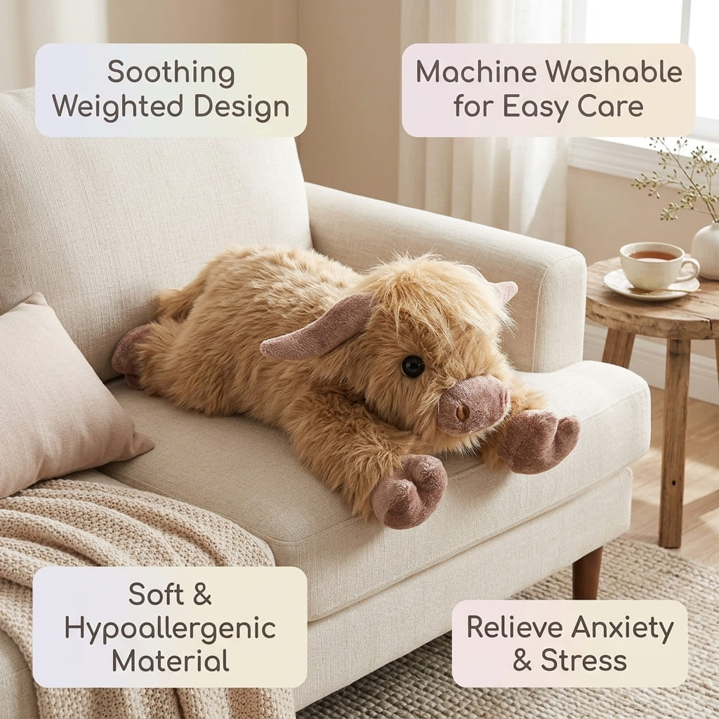 Highland Cow Weighted Stuffed Animal
