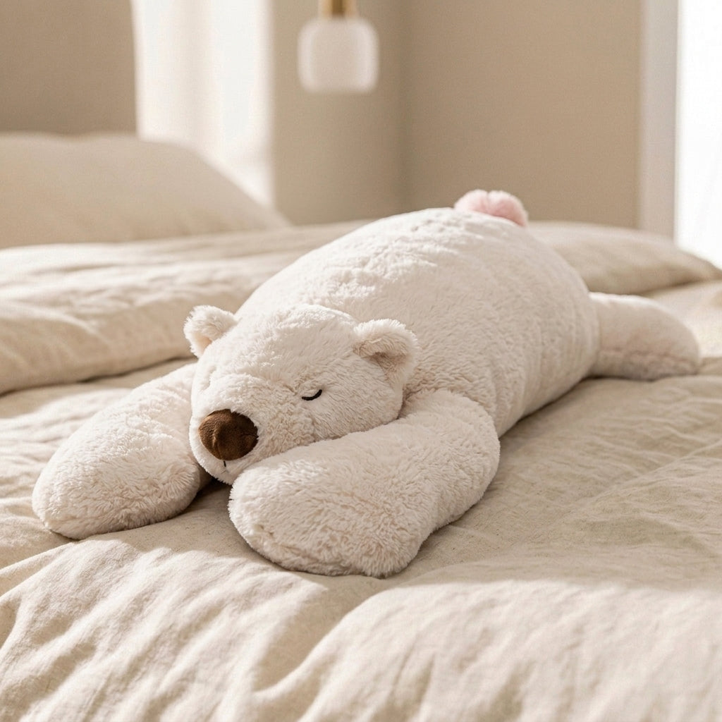 Polar Fleece Bear Weighted Stuffed Animal