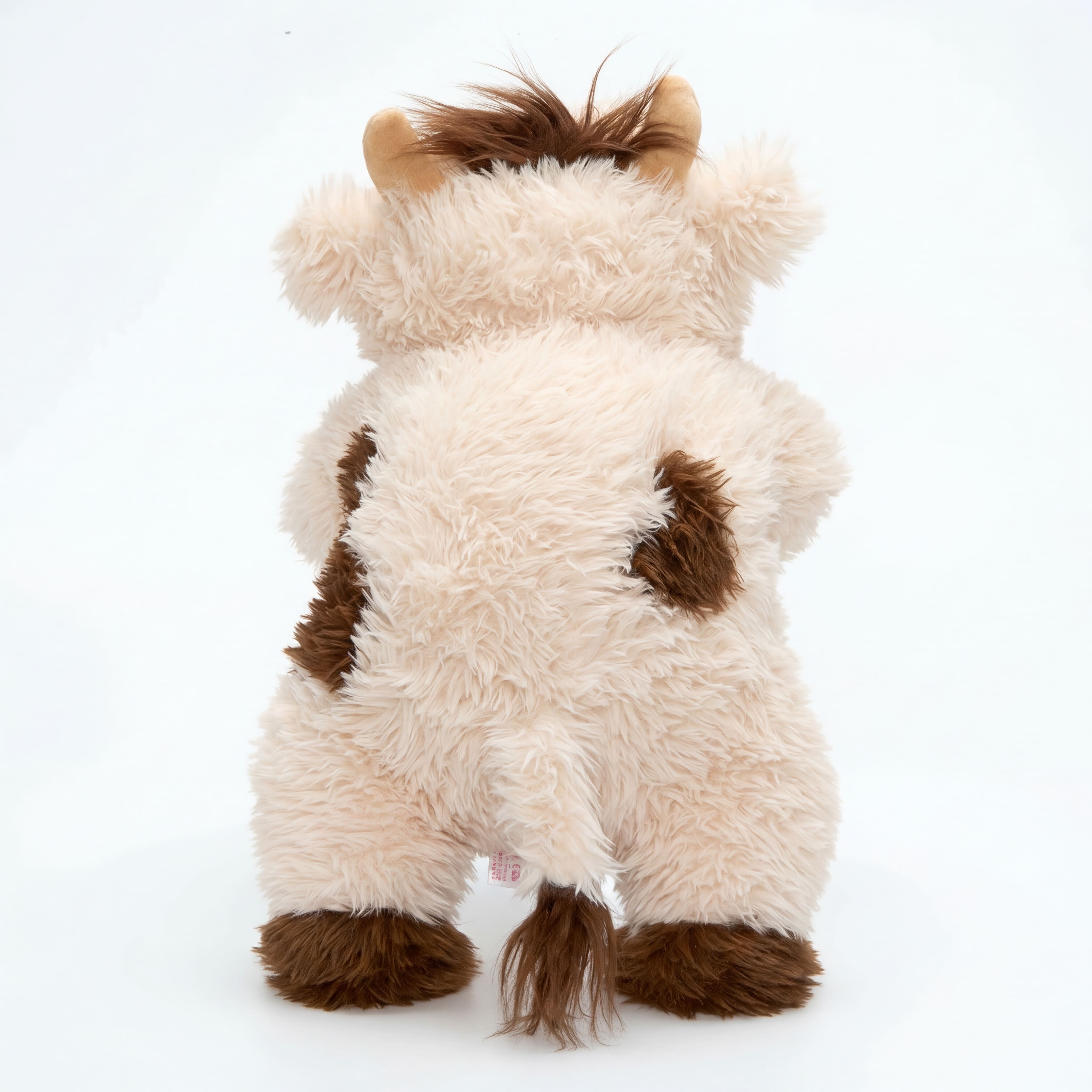 MeWaii® Brown Cow Fuzzy Long Haired Weighted Stuffed Animal
